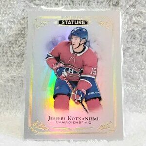 5/$20 Mint 2019/20 UD Stature Jesperi Kotkaniemi Rookie NHL Card 18!!